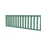 Hekwerk recht vuren type B, 228,5 x 73 cm, jungle groen gespoten.