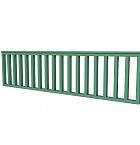 Hekwerk recht vuren type C, 278,5 x 73 cm, jungle groen gespoten.