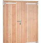 Douglas dubbele dichte deur inclusief kozijn, 168 x 201 cm, transparant gespoten.