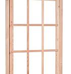 Douglas 9-ruits uitzetraam, 89,8 x 136,3 cm, transparant gespoten.