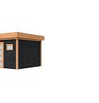 Douglas Topvision Raaf, 298 x 298 cm, wanden zwart geïmpregneerd en basis onbehandeld.