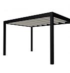 Buitenverblijf plat dak Allure I, vuren, basismodel L/E, 395x303 cm, wit gespoten.