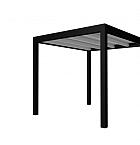 Buitenverblijf plat dak Allure I, vuren, basismodel L/B, 253x303 cm, lichtgrijs gespoten.