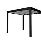 Buitenverblijf plat dak Allure I, vuren, basismodel L/C, 303x303 cm, lichtgrijs gespoten.