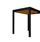 Buitenverblijf plat dak Allure I, douglas, basismodel L/A, 203x303 cm, transparant gespoten.