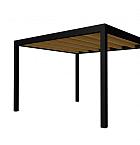 Buitenverblijf plat dak Allure I, douglas, basismodel XL/D, 353x353 cm, groen geïmpregneerd.