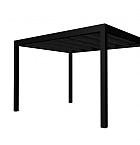 Buitenverblijf plat dak Allure I, douglas, basismodel L/D, 353x303 cm, zwart geïmpregneerd.