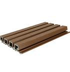 NewTechWood HKC co-extrusie Castellation PRO35 gevelbekleding, 3,3 x 21,5 x 230 cm, Teak.