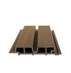 NewTechWood HKC co-extrusie Castellation PRO65 wandbekleding, 3,3 x 18 x 390 cm, Teak.