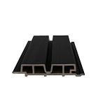 NewTechWood HKC co-extrusie Castellation PRO65 gevelbekleding, 3,3 x 18 x 290 cm, Ebony zwart.