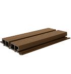 NewTechWood HKC co-extrusie Castellation PRO65 wandbekleding, 3,3 x 18 x 290 cm, Teak.