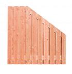 Douglas geschaafd plankenscherm 21-planks 16 mm, 180 x 180-90 cm t.b.v. betonsysteem, onbehandeld.