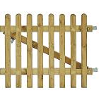 Excellent poort inclusief klinkset, 100 x 80 cm, groen geïmpregneerd.