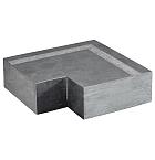 Blue Stone traptrede gezoet + anti-slip rand hoekstuk 50/35x15 cm.