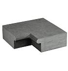 Blue Stone traptrede gezoet met neus hoekstuk uitw. 50/35x15 cm.