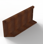 Bloembak Module+ Uitwendig hoekpaneel (B) 90x42 cm R