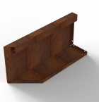 Bloembak Module+ Uitwendig hoekpaneel (B) 60x28 cm R