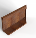 Bloembak Module+ Uitwendig hoekpaneel (B) 60x28 cm L