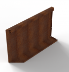 Bloembak Module+ Uitwendig hoekpaneel (B) 90x56 cm R