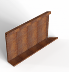 Bloembak Module+ Inwendig hoekpaneel (C) 90x56 cm L