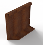 Bloembak Module+ Uitwendig hoekpaneel (B) 60x56 cm R