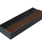 Zitbank | Recht | Hardhout | 300x47 cm