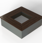 Zitbank | Vierkant | Hardhout | 150x150x47 cm