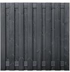 Tuinscherm | Grenen | Arizona | 17 planks/15 mm | Geschaafd/RVS | Zwart gespoten | Geïmpregneerd | 180x180 cm