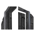 Deurkozijn met aanslagligger | Grenen | Zwart gespoten | Geïmpregneerd | 150x210 cm