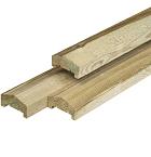 Afdeklat met sponning | Grenen | Groen | Geïmpregneerd | 180x8,5x3,5 cm