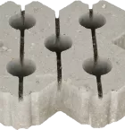 Grasbetontegel type W 40x40x12(rondom hol-dol + bovenzijde vlak) K85911  BK25