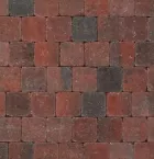 Tambour 10x10x6 rood/zwart