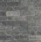 Metro Trommelsteen 21x7x7 grijs/zwart genuanceerd