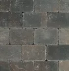 Metro Trommelsteen 20x30x6 bruin/zwart genuanceerd