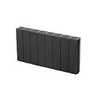 Mini Quadrobandpalissade 6x25x50 cm Zwart