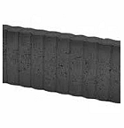 Mini Rondobandpalissade 6x25x50 cm Zwart