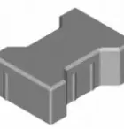 Ecotop Base H-verbandsteen 20x16,4/11,7x8 vlak antraciet KOMO PL2