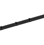 Hillfence h.paal+aansluitingset afdekkap 6x6x160cm zwart