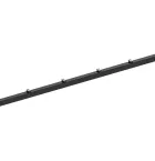 Hillfence metalen paal+aansluitingset afdekkap 6x4x240cm zwart