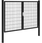 Hillfence met. dubbele poort Premium+slot 300x180cm zwart