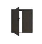 Excellent/Elegant Dubbele Deur Vuren Zwart Dicht