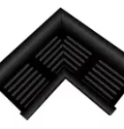 Top Stone 100/100 Hoekstuk - Zwart (Aluminium)