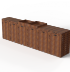 Kliko ombouw 120 Liter - 4 stuks CORTEN met tuinbak