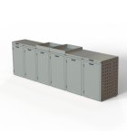 Kliko ombouw 240 Liter - 4 stuks TAUPE met vaste deksel
