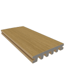 NewTechWood HKC co-extrusie enkelzijdig dekdeel houtstructuur 2,3 x 13,8 x 300 cm, Red Cedar.