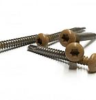 RVS schroef met gekleurde top voor NTW Castellation PRO, set a 50 stuks incl. bit, Red Cedar.