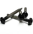 RVS schroef met gekleurde top voor NTW Castellation PRO, set a 50 stuks incl. bit, Ebony Zwart.