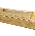 Midden-Europees vuren geschaafde paal 14 x 14 x 500 cm, groen geïmpregneerd.