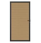 NewTechWood co-extrusie composiet deur in aluminium frame, horizontaal triple, 100 x 195 cm, Red Cedar.