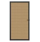 NewTechWood co-extrusie composiet deur in aluminium frame, horizontaal, 100 x 195 cm, Red Cedar.